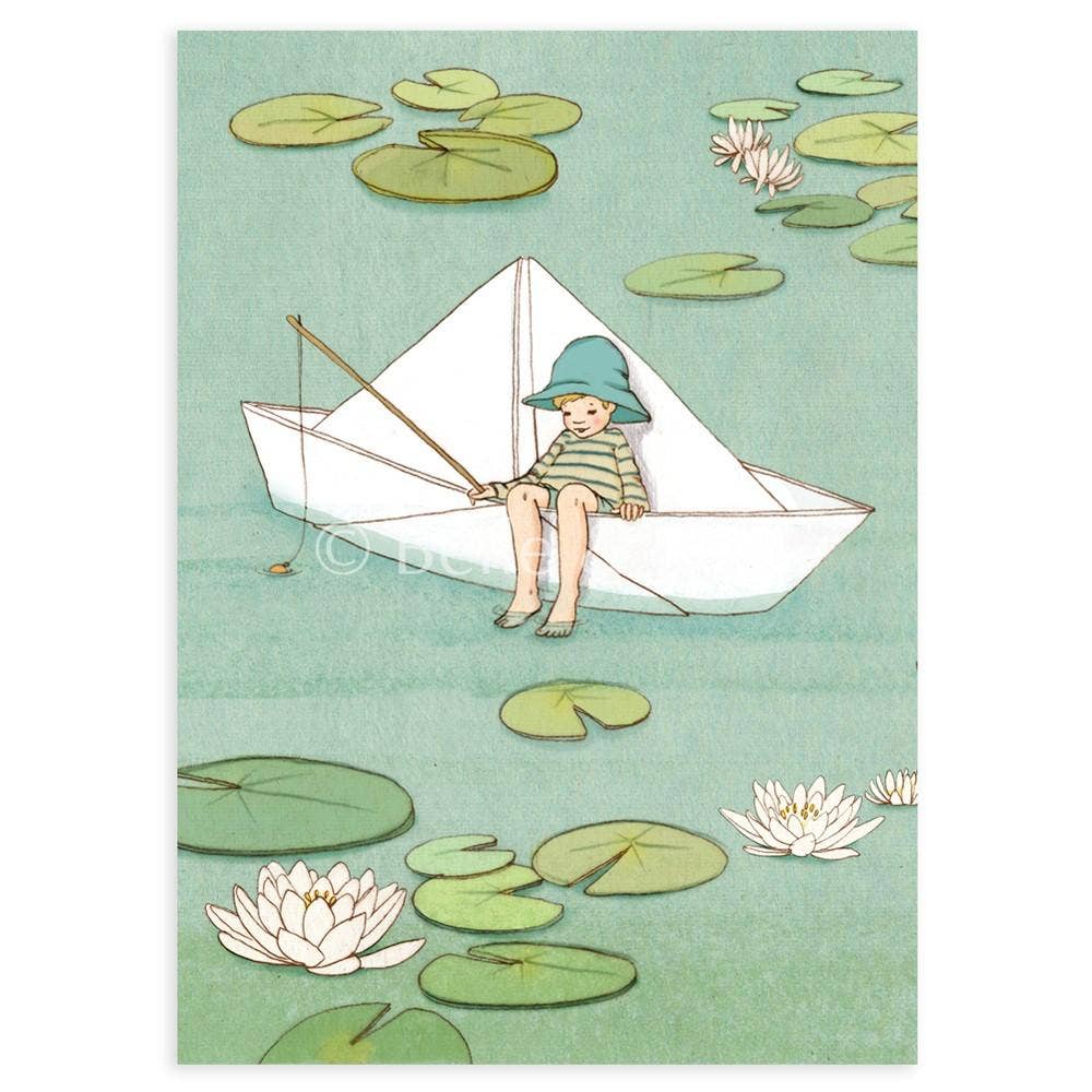 Belle & Boo Ltd Postcard; My Paper Boat (Vintage Colors)
