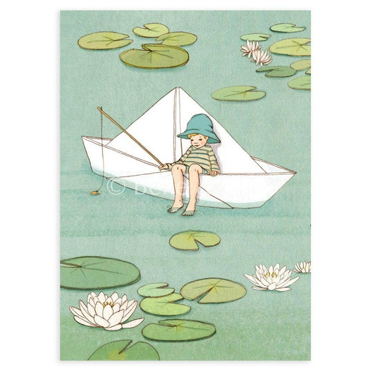 Belle & Boo Ltd Postcard; My Paper Boat (Vintage Colors)