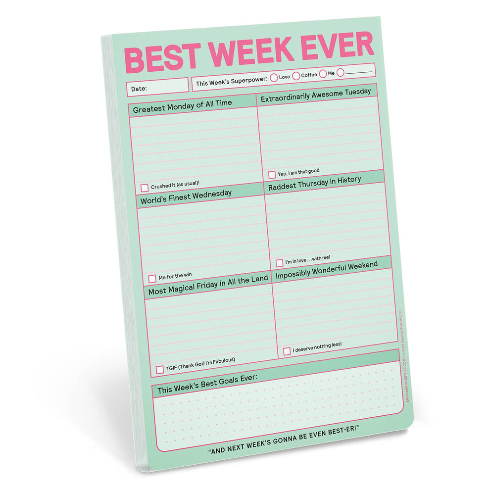Notepad; Best Week Ever (Pastel Version, 60 Sheets) – Love Letters Shop