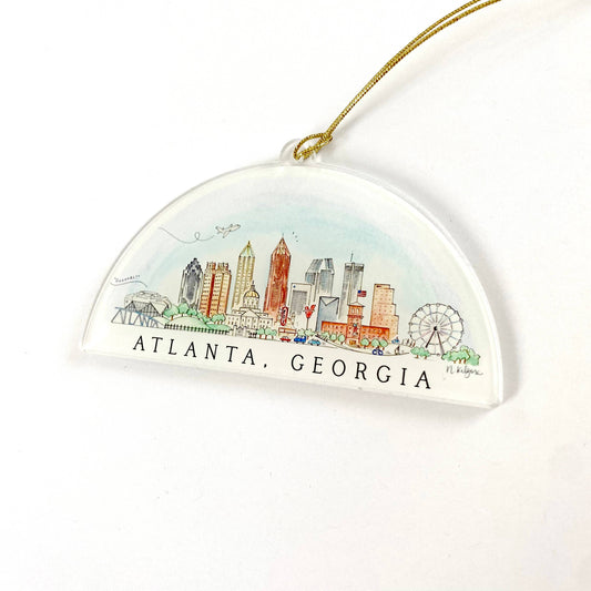 Ornament; Atlanta, Georgia (Acrylic)