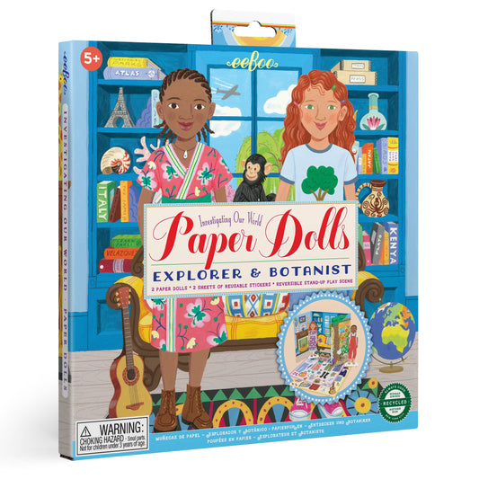 Eeboo Paper Doll Set; Explorer and Botanist