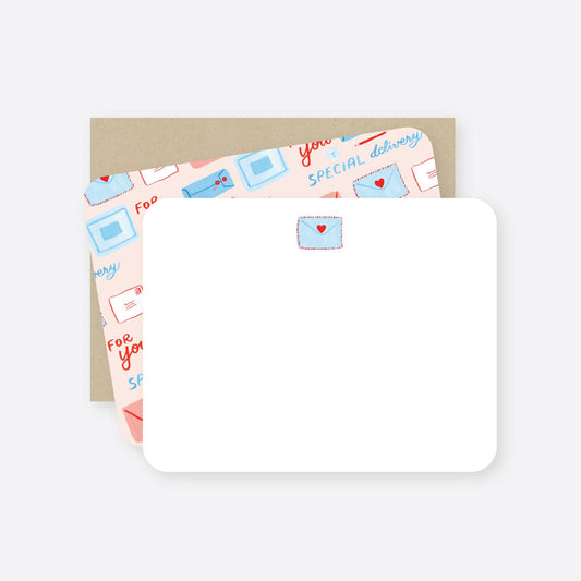 Flat Notecard Set; Special Delivery (Set of 8 Notecards & Envelopes)