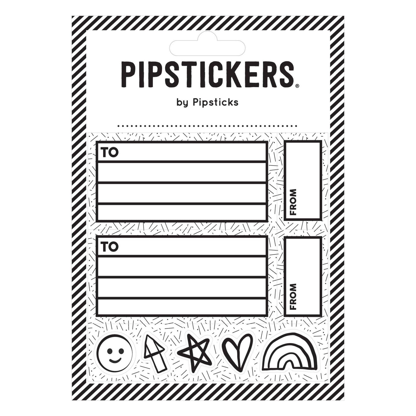 Pipsticks Color-in Mailing Labels
