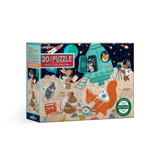 Eeboo Puzzle; Space Exploration (20 Piece Puzzle)