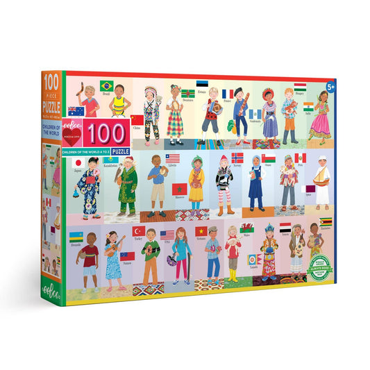 Eeboo Jigsaw Puzzle (100 Piece); Children of the World